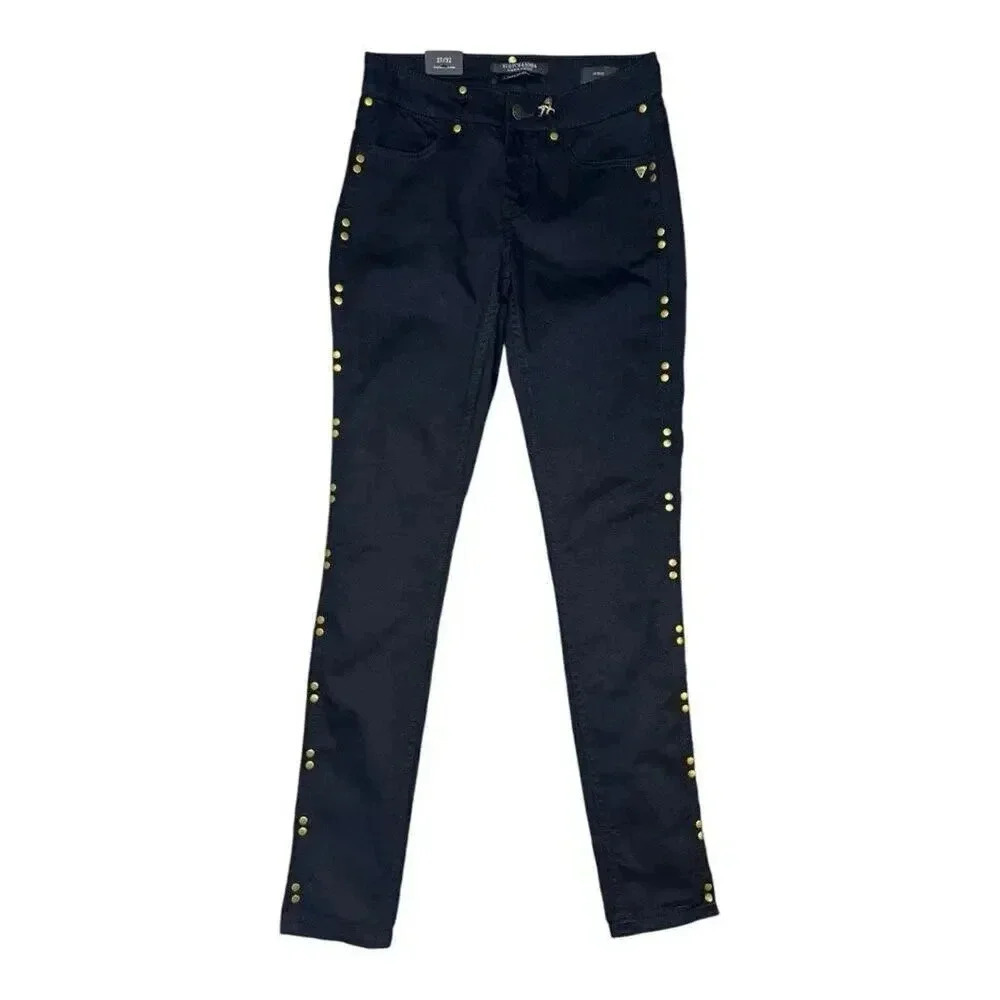 NEW SCOTCH & SODA‎ Women’s Size 27/32 Black Skinny Jean with Stud Detail NWT